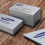 επαγγελματικές κάρτες, Κάρτες SMG healthcare hellas- SAMSUNG λαμιναριστές, χρώμα σόκορο, κοπτικό και λευκή θερμοτυπία.