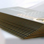 επαγγελματικές κάρτες, UTECO ΑΒΕΕ Λεπτομέρεια σόκορο, από λαμινέιτ κάρτα με έγχρωμο ενδιάμεσο χαρτί.